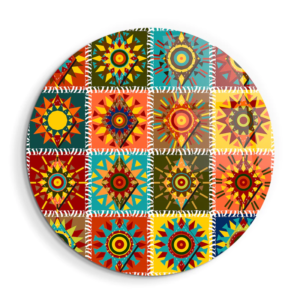 Patchwork - Rounded - Glass Wall Art