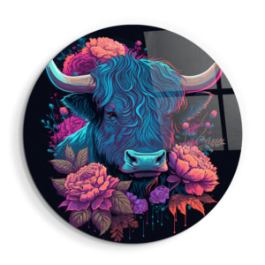 Baby Bull - Rounded - Glass Wall Art