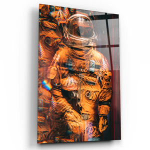 Blurry Astronaut - Designers Collection - Glass Wall Art