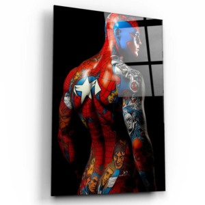 Tattooed Body 4 - Designers Collection - Glass Wall Art