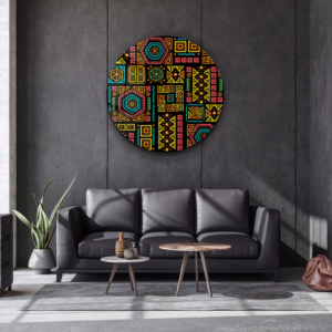 Ethnica - Rounded - Glass Wall Art