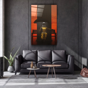 Astronaut on the Bench - Designers Collection - Glass Wall Art