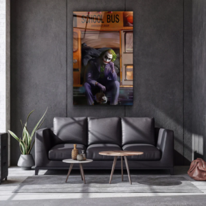 School Bus - Joker - Designers Collection - Glass Wall Art