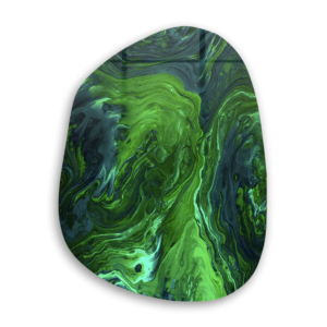 Green Ink - Amorphous Collection - Glass Wall Art