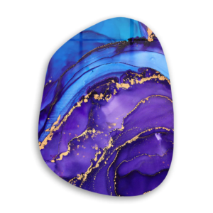 Purple and Blue Marble - Amorphous Collection - Glass Wall Art