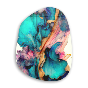 Dance of Watercolors - Amorphous Collection - Glass Wall Art