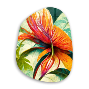 Flowers of Secret Garden - Amorphous Collection - Glass Wall Art