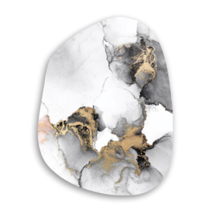 Marble with Golden Dust - Amorphous Collection - Glass Wall Art