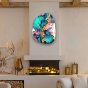 Dance of Watercolors - Amorphous Collection - Glass Wall Art