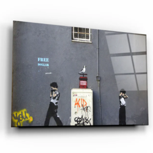 Banksy - Dynamite - Glass Wall Art