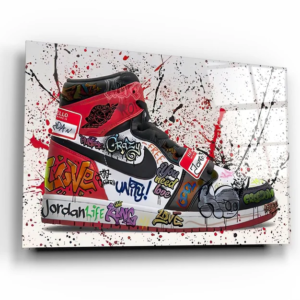 Banksy - Street Art Footwear - Glass Wall Art